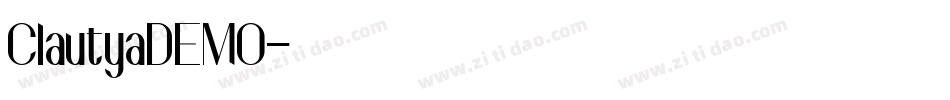 ClautyaDEMO字体转换