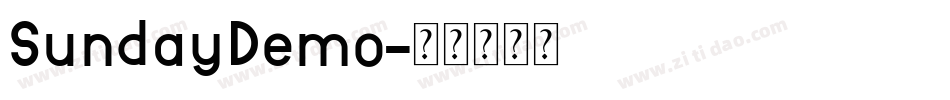 SundayDemo字体转换
