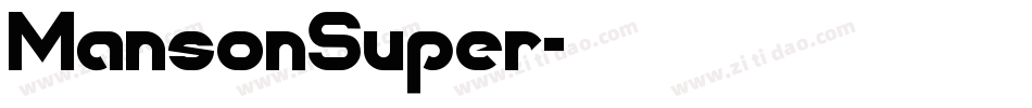 MansonSuper字体转换