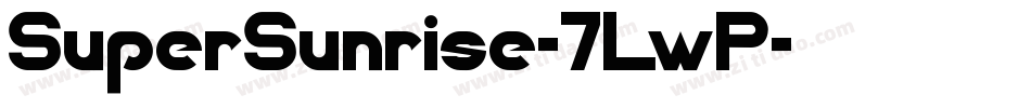 SuperSunrise-7LwP字体转换