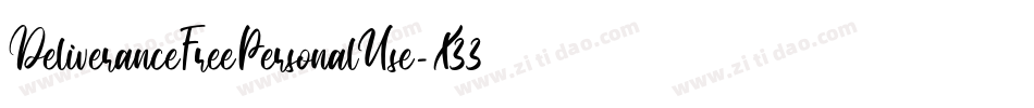 DeliveranceFreePersonalUse-X33Lo字体转换