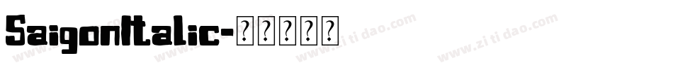SaigonItalic字体转换