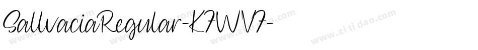 SallvaciaRegular-K7WV7字体转换