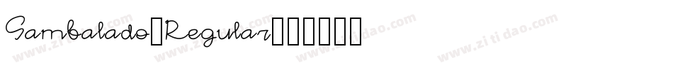 Sambalado-Regular字体转换