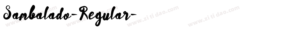 Sambalado-Regular字体转换
