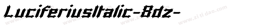 LuciferiusItalic-8dz字体转换