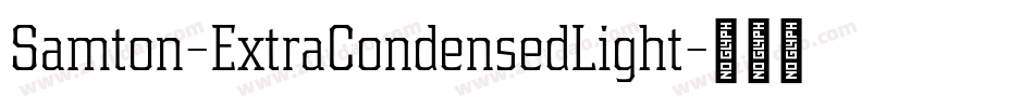 Samton-ExtraCondensedLight字体转换