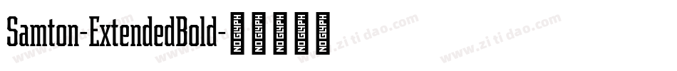 Samton-ExtendedBold字体转换