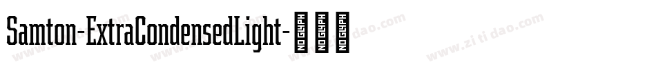 Samton-ExtraCondensedLight字体转换