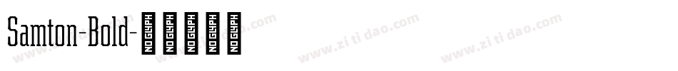 Samton-Bold字体转换