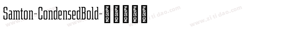 Samton-CondensedBold字体转换