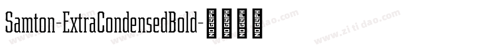Samton-ExtraCondensedBold字体转换