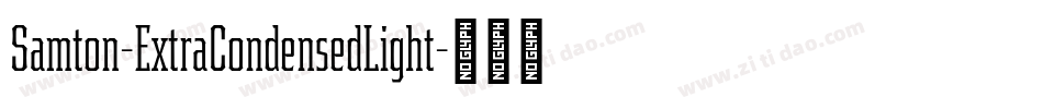 Samton-ExtraCondensedLight字体转换