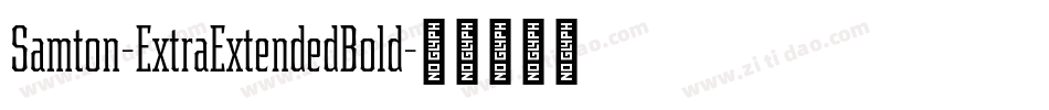 Samton-ExtraExtendedBold字体转换