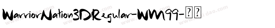 WarriorNation3DRegular-WM99字体转换