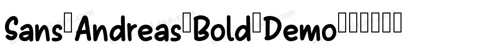 Sans-Andreas-Bold-Demo字体转换