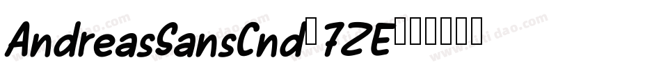 AndreasSansCnd-7ZE字体转换
