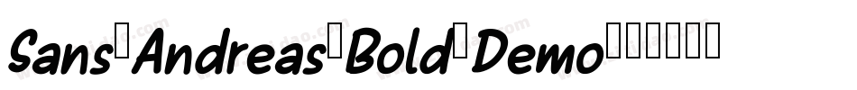 Sans-Andreas-Bold-Demo字体转换