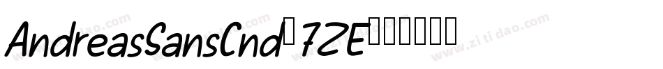 AndreasSansCnd-7ZE字体转换