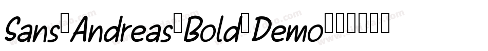 Sans-Andreas-Bold-Demo字体转换
