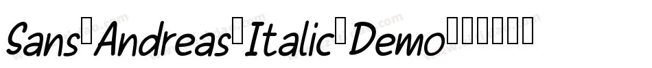 Sans-Andreas-Italic-Demo字体转换