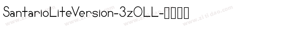 SantarioLiteVersion-3zOLL字体转换