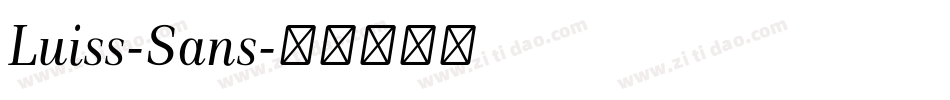 Luiss-Sans字体转换