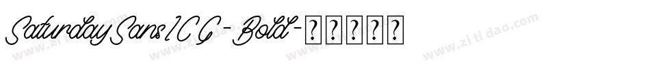 SaturdaySansICG-Bold字体转换