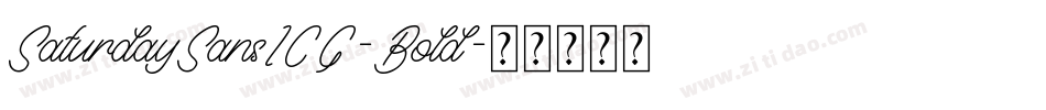SaturdaySansICG-Bold字体转换