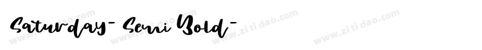 Saturday-SemiBold字体转换
