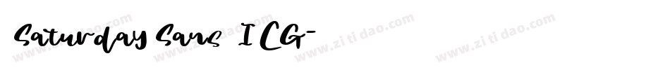 SaturdaySansICG字体转换