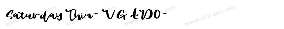 SaturdayThin-VGED0字体转换