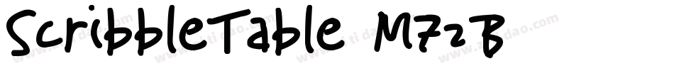 ScribbleTable-M72B字体转换
