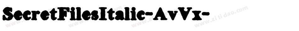 SecretFilesItalic-AvVx字体转换