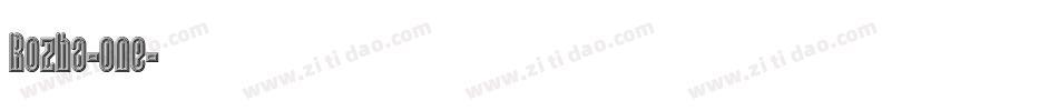 Rozha-one字体转换