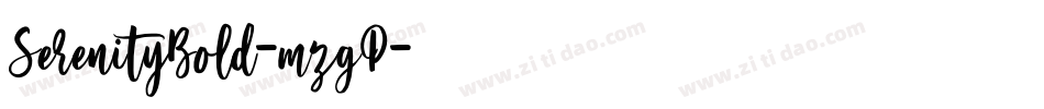 SerenityBold-mzgP字体转换