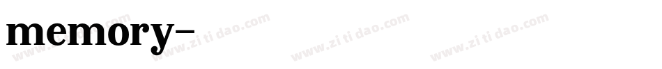 memory字体转换