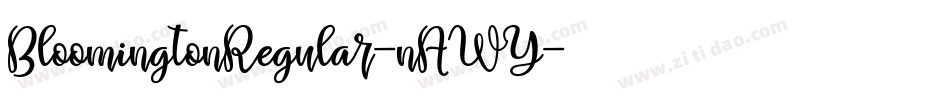 BloomingtonRegular-nAWY字体转换