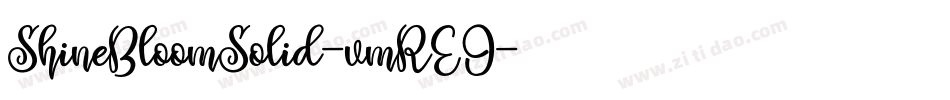 ShineBloomSolid-vmRE9字体转换