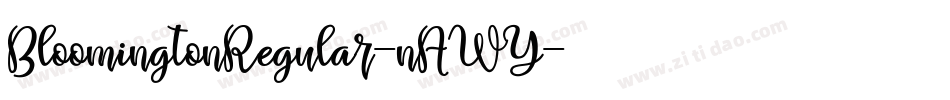 BloomingtonRegular-nAWY字体转换