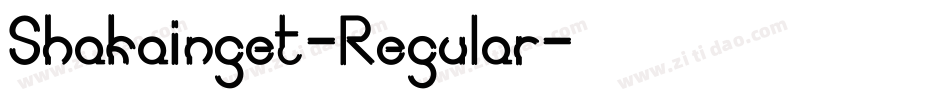 Shakainget-Regular字体转换