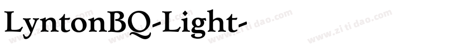 LyntonBQ-Light字体转换