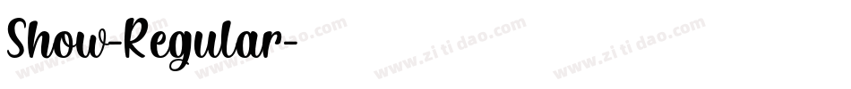 Show-Regular字体转换