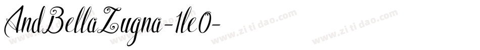 AndBellaZugna-1le0字体转换