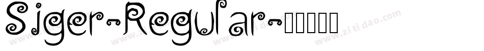 Siger-Regular字体转换