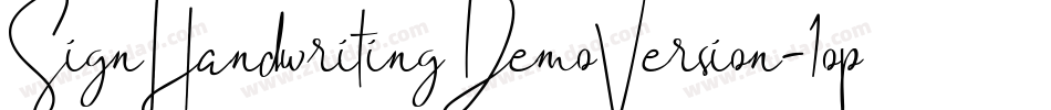 SignHandwritingDemoVersion-1opv字体转换
