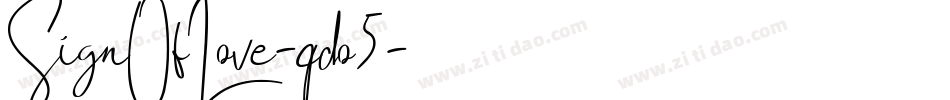 SignOfLove-qdo5字体转换