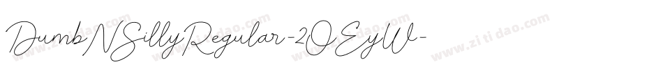 DumbNSillyRegular-2OEyW字体转换