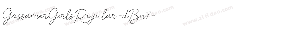 GossamerGirlsRegular-dBn7字体转换