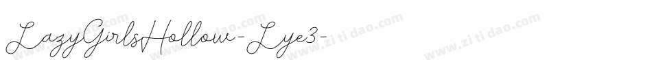 LazyGirlsHollow-Lye3字体转换